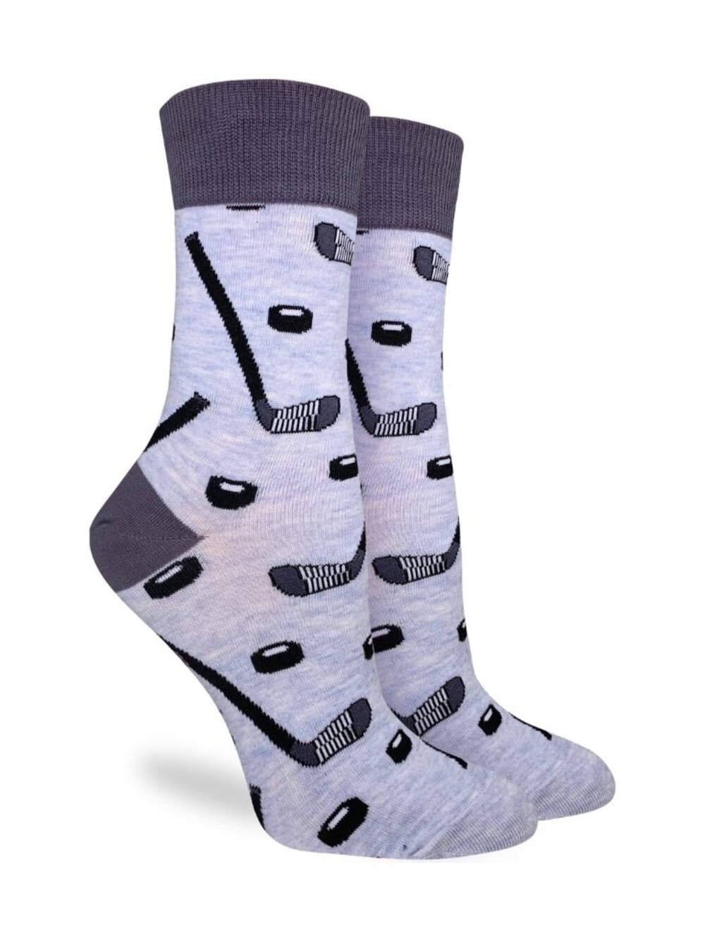 Women's Good Luck Sock Crew Socks | Hockey Sticks & Pucks Socks | NWT